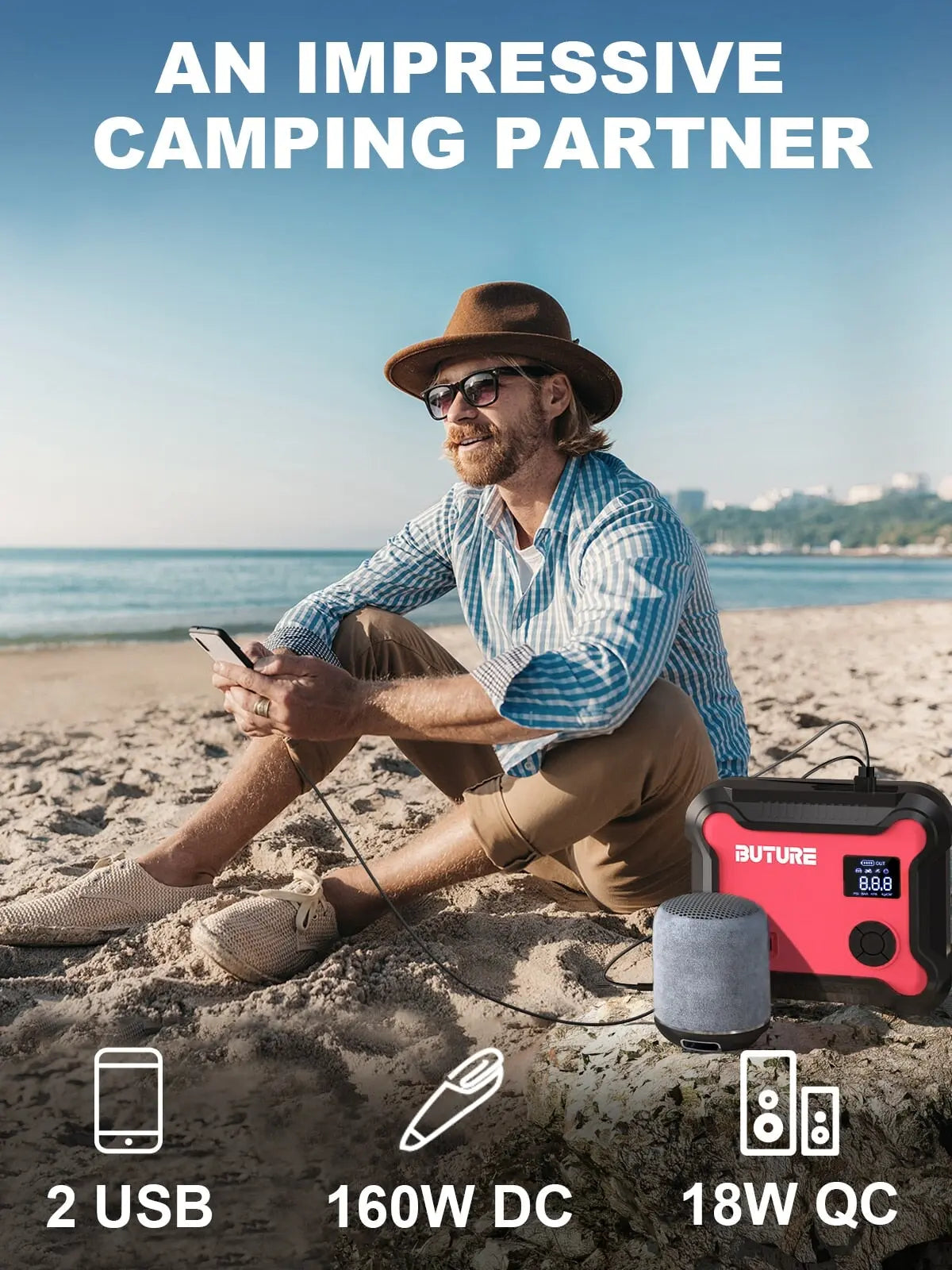 5in1 Auto Starthilfe Powerbank mit Luftkompressor, 3500A 26800mAh 150 PSI Led 5in1 Auto Starthilfe Powerbank mit Luftkompressor, 3500A 26800mAh 150 PSI Led